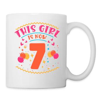 Cette fille a maintenant 7 | Thème Cupcake - Mug blanc - blanc - Droite