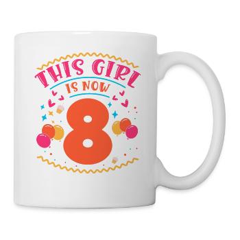 Cette fille a maintenant 8 | Thème Cupcake - Mug blanc - blanc - Droite
