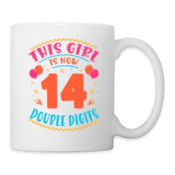 Cette fille a maintenant 14 | Thème Cupcake - Mug blanc - blanc - Droite