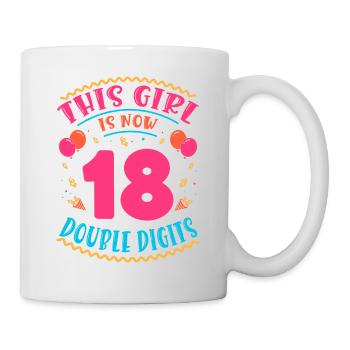 Cette fille a maintenant 18 | Thème Cupcake - Mug blanc - blanc - Droite