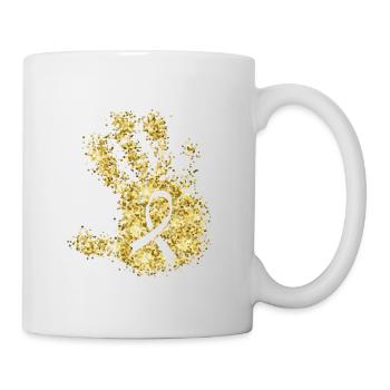 September We Wear Gold Childhood cancer awareness - Mug - white - Right