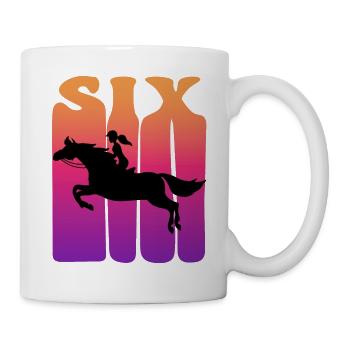 Girl rider, I am 6 years old, 6. - Mug - white - Right