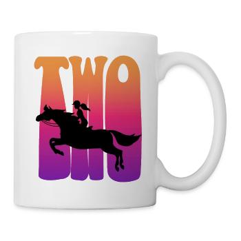 Girl riding, I am 2 years old, children 2. - Mug - white - Right