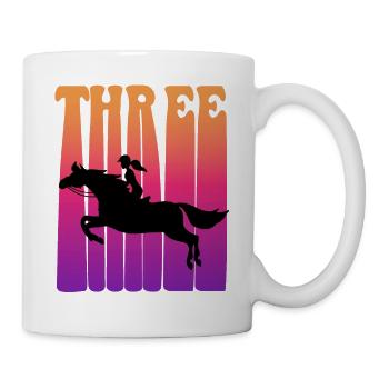 Girl riding, I am 3 years old, children 3. - Mug - white - Right