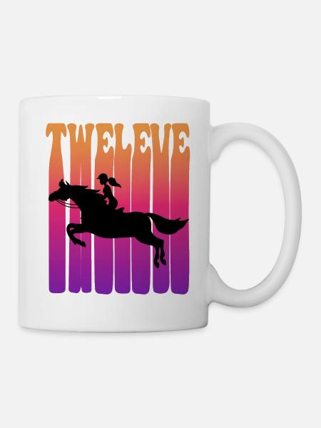 Mädchen Reitet, Ich Bin 12 Jahre Alt, Kinder 12. - Tasse - Weiß