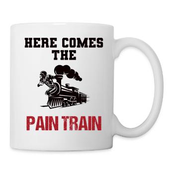 Voici le train de la douleur! - Football américain - Mug blanc - blanc - Droite