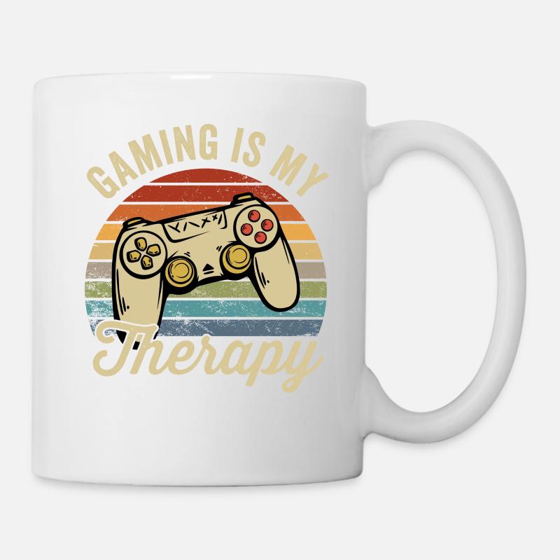 Gaming is my therapy - Mug - white