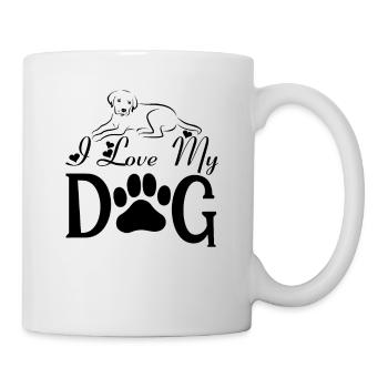 J’aime mon chien - Mug blanc - blanc - Droite