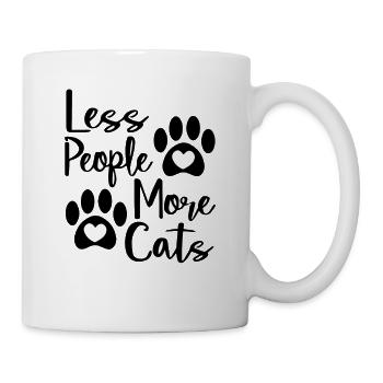 Fewer people more dogs - Mug - white - Right