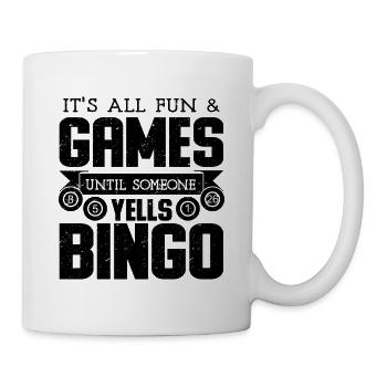Bingo Yells Bingo Fan Fun Bingo - Mug blanc - blanc - Droite
