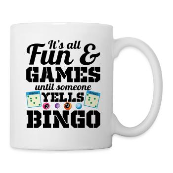 Bingo Yells Bingo Fan Fun Bingo - Mug blanc - blanc - Droite