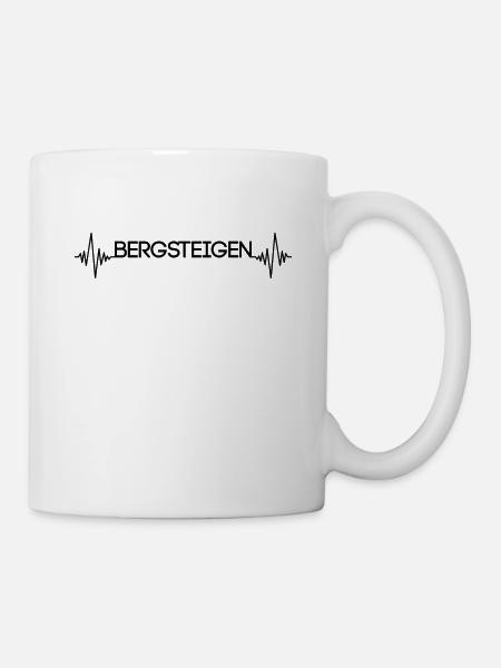 Bergsteigen Herzschlag - Tasse - Weiß