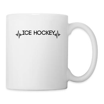 Battement de cœur de hockey sur glace - Mug blanc - blanc - Droite