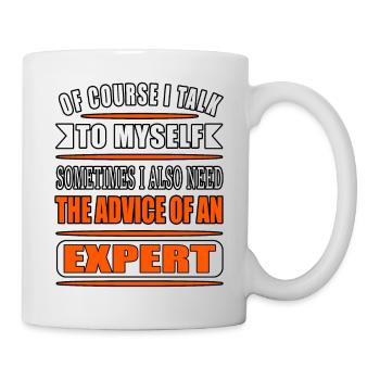 drôle de dicton Expert | Chemise colorée - Mug blanc - blanc - Droite