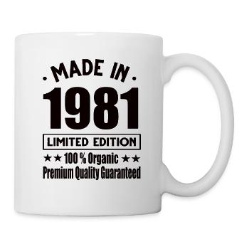 Made in 1981 Vintage Retro Limited Edition - Mug - white - Right