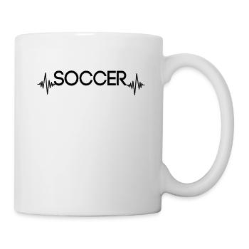 Fußball Herzschlag - Tasse - Weiß - Rechts