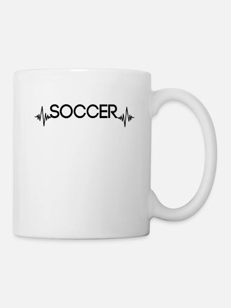 Battement de cœur de football - Mug blanc - blanc