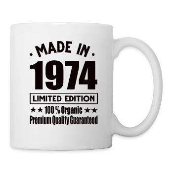 Made in 1974 Vintage Retro Limited Edition - Tasse - Weiß - Rechts