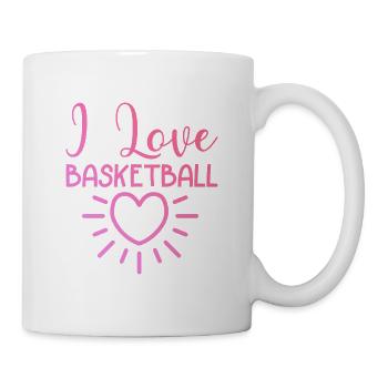 Ich liebe Basketball - Tasse - Weiß - Rechts