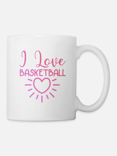Ich liebe Basketball - Tasse - Weiß