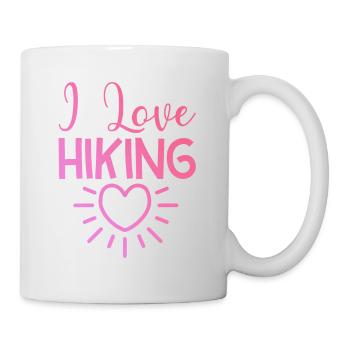 I love hiking - Mug - white - Right