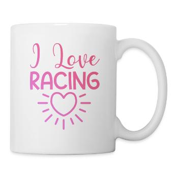 Ich liebe Rennen - Tasse - Weiß - Rechts