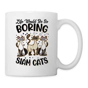 Siamkatze Siamesische Katze Siam Cat - Tasse - Weiß - Rechts