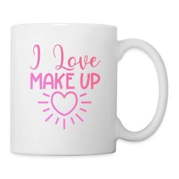 Ich liebe Make up - Tasse - Weiß - Rechts
