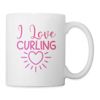 I love curling - Mug - white - Right