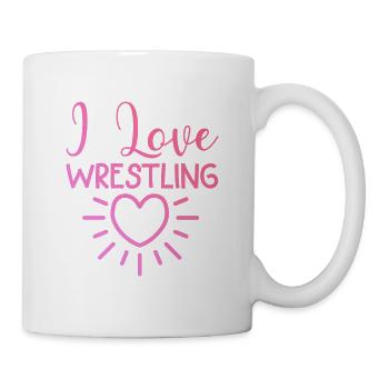 Ich liebe Wrestling - Tasse - Weiß - Rechts