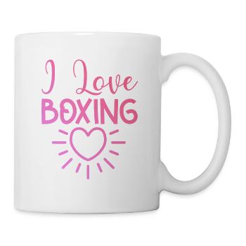 Ich liebe Boxen - Tasse - Weiß - Rechts