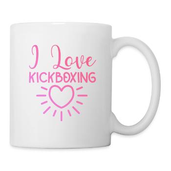 I love kick boxing - Mug - white - Right