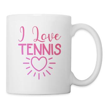 Ich liebe Tennis - Tasse - Weiß - Rechts