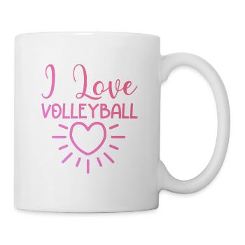 I love volleyball - Mug - white - Right