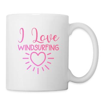 I love windsurfing - Mug - white - Right