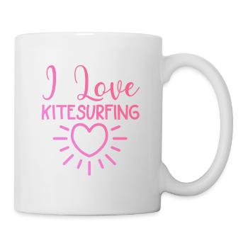 I love kitesurfing - Mug - white - Right