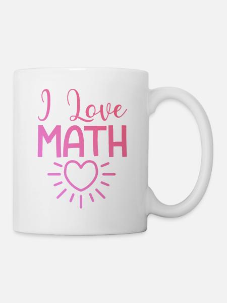 Ich liebe Mathe - Tasse - Weiß