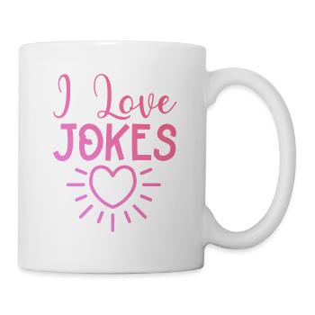 Ich liebe Witze - Tasse - Weiß - Rechts