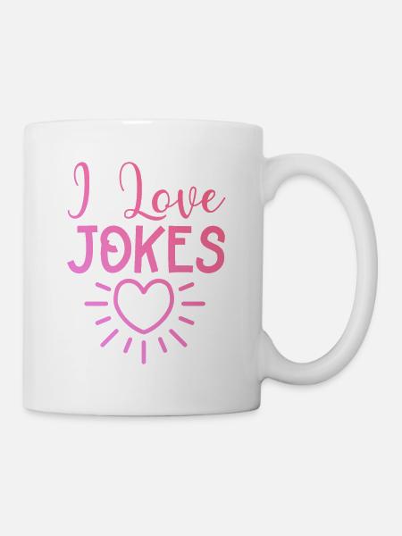 Ich liebe Witze - Tasse - Weiß