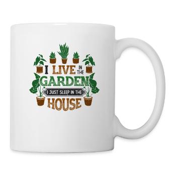 I live in the garden lover, gardening. - Mug - white - Right