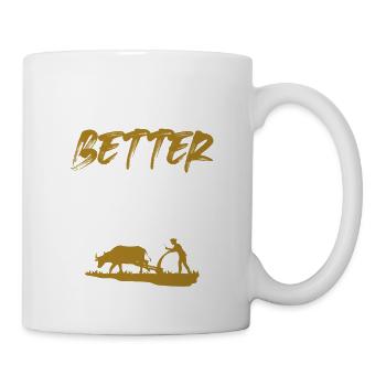 leben ist besser farm - Tasse - Weiß - Rechts