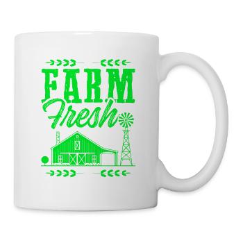 farm fresh spruch - Mug - white - Right