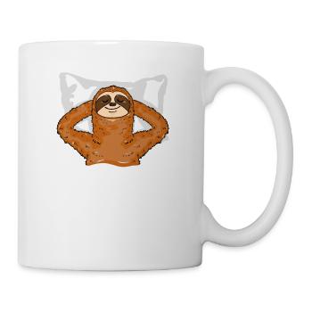 Offizielles Gammeltag Faultier Fan Faulenzer - Tasse - Weiß - Rechts