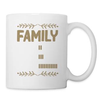 famille maman papa - Mug blanc - blanc - Droite