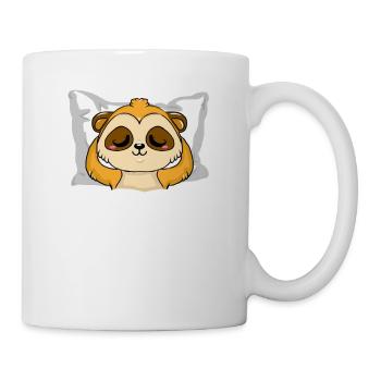 Offizielles Gammeltag Shirt Erdmännchen Faulenzer - Tasse - Weiß - Rechts