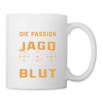 Jäger Passion der Jagd steckt mir einfach im Blut - Tasse - Weiß - Rechts