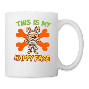 C’est mon visage heureux drôle de monstre d’Halloween - Mug blanc - blanc - Droite