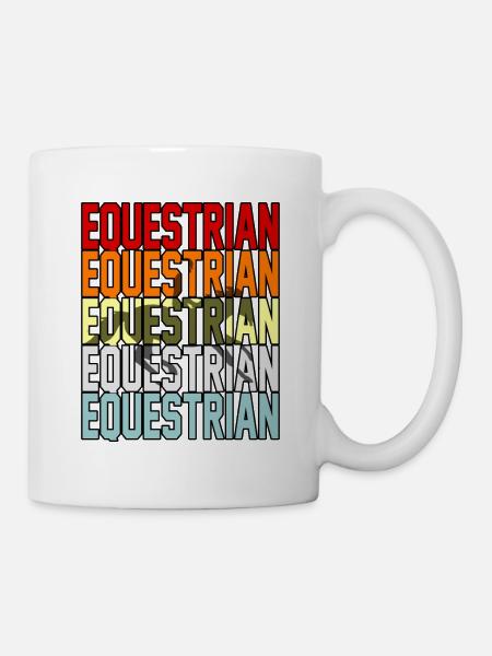 Reiter-lustiges Reiten-mädchen-geschenk - Tasse - Weiß