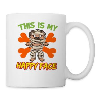 C’est mon visage heureux drôle de monstre d’Halloween - Mug blanc - blanc - Droite