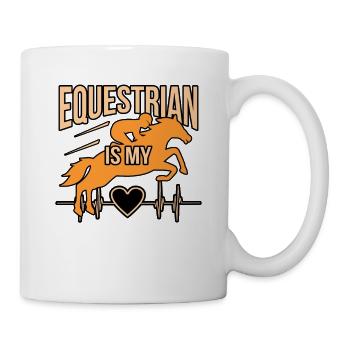 Cavalier-drôle d’équitation-fille-cadeau - Mug blanc - blanc - Droite